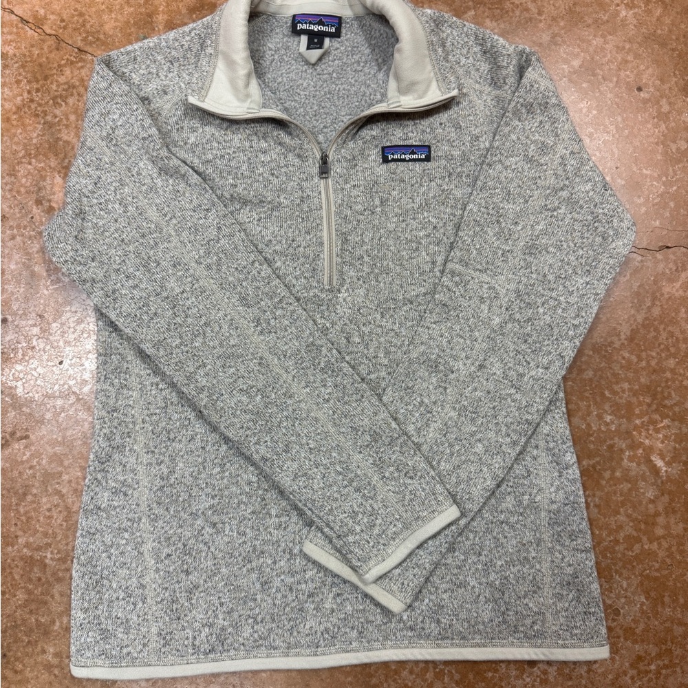 Patagonia Heather Gray Quarter-Zip Pullover